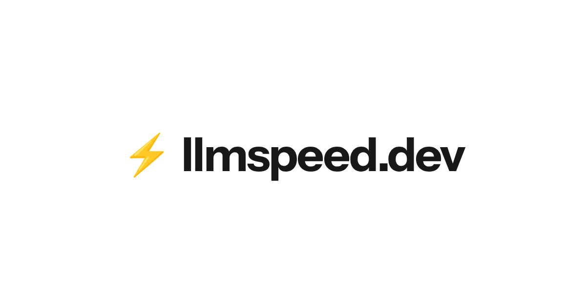 llmspeed.dev image